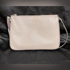 Kate Spade Jackson Mixed Material Triple Gusset Crossbody Bag Snakeskin